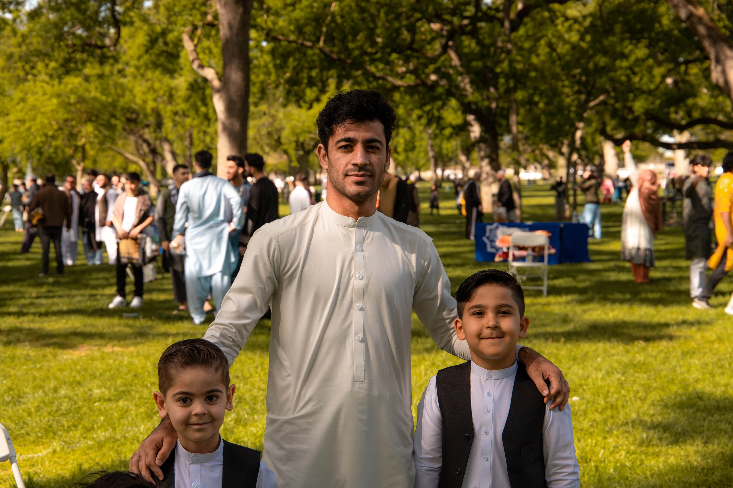 Fathers & sons at Masjid Al-Tawheed