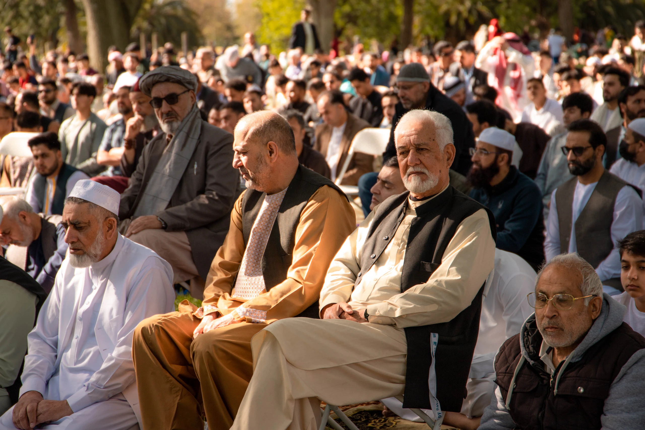 Worshippers gathered at Masjid Al-Tawheed, Elk Grove